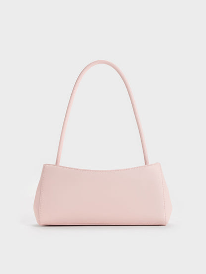 CHARLES & KEITH Trending / Hazel Bow Panelled Shoulder Bag - Soft Pink