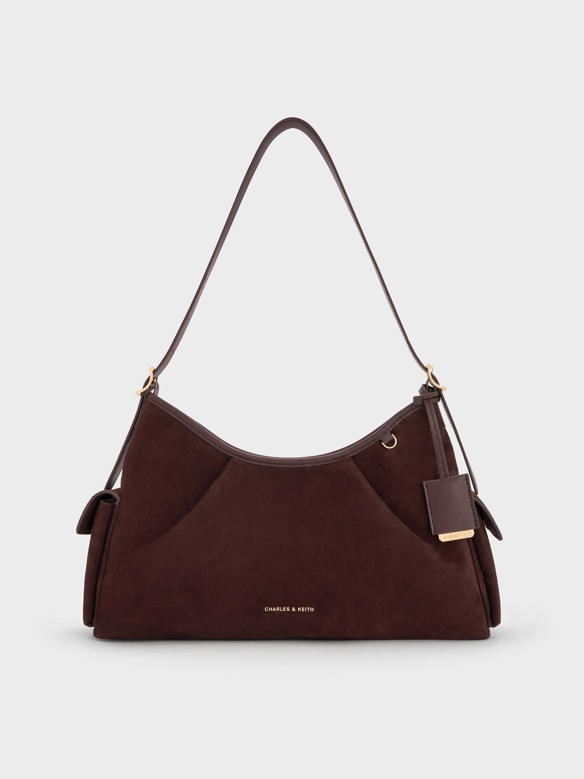 CHARLES & KEITH Best Price / Khai Side-Pocket Shoulder Bag - Espresso Brown