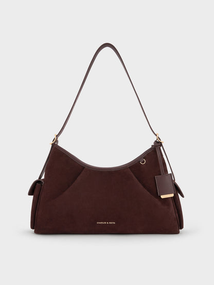 CHARLES & KEITH Best Price / Khai Side-Pocket Shoulder Bag - Espresso Brown
