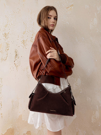 CHARLES & KEITH Best Price / Khai Side-Pocket Shoulder Bag - Espresso Brown