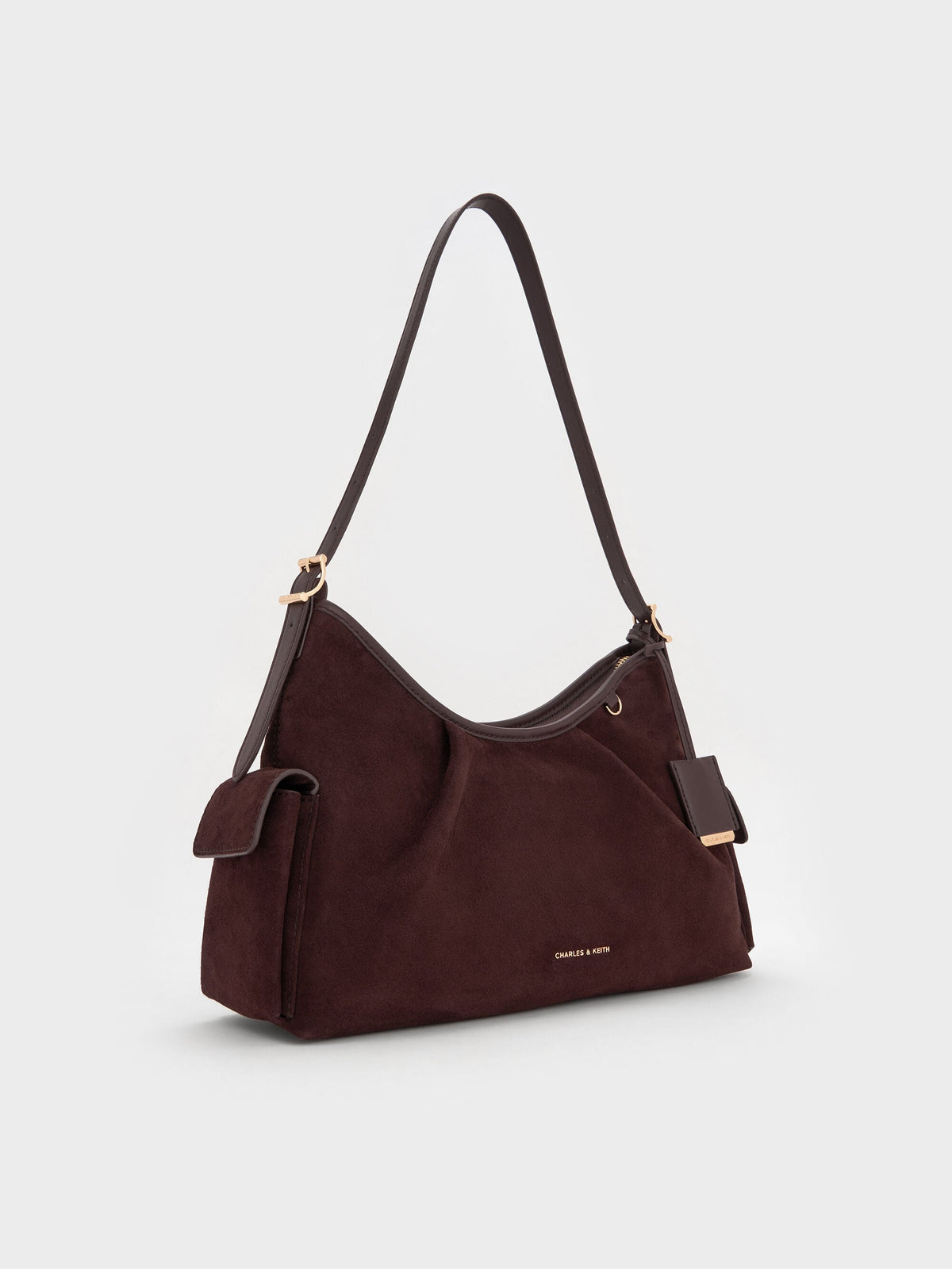 CHARLES & KEITH Best Price / Khai Side-Pocket Shoulder Bag - Espresso Brown