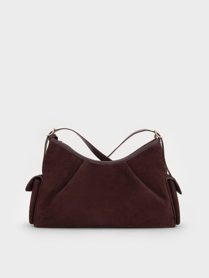 CHARLES & KEITH Best Price / Khai Side-Pocket Shoulder Bag - Espresso Brown