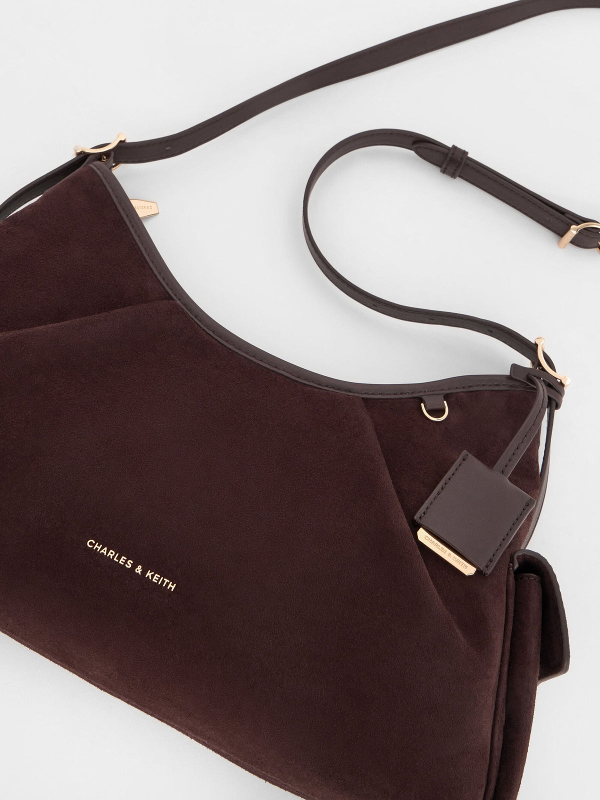 CHARLES & KEITH Best Price / Khai Side-Pocket Shoulder Bag - Espresso Brown