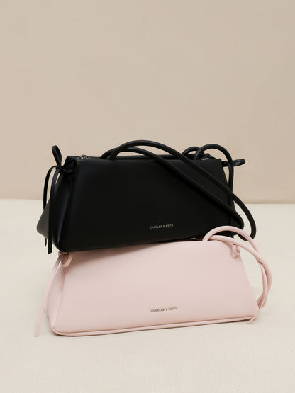 CHARLES & KEITH Customer Favorite / Hazel Bow Shoulder Bag - Soft Pink