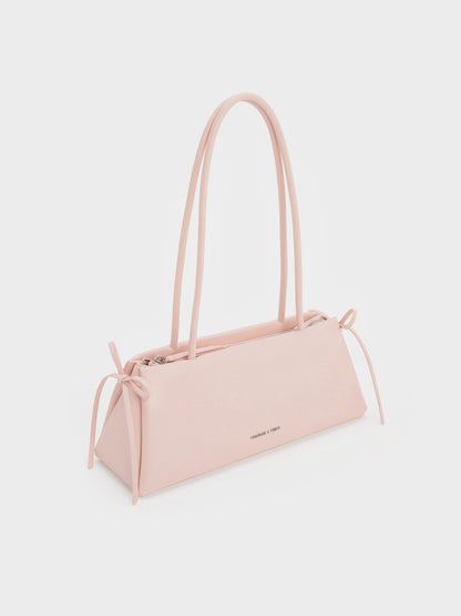 CHARLES & KEITH Customer Favorite / Hazel Bow Shoulder Bag - Soft Pink