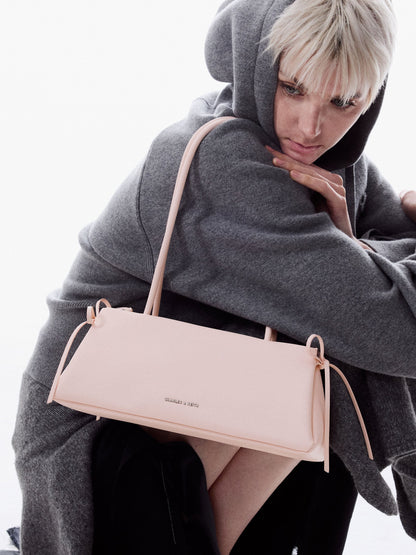 CHARLES & KEITH Customer Favorite / Hazel Bow Shoulder Bag - Soft Pink