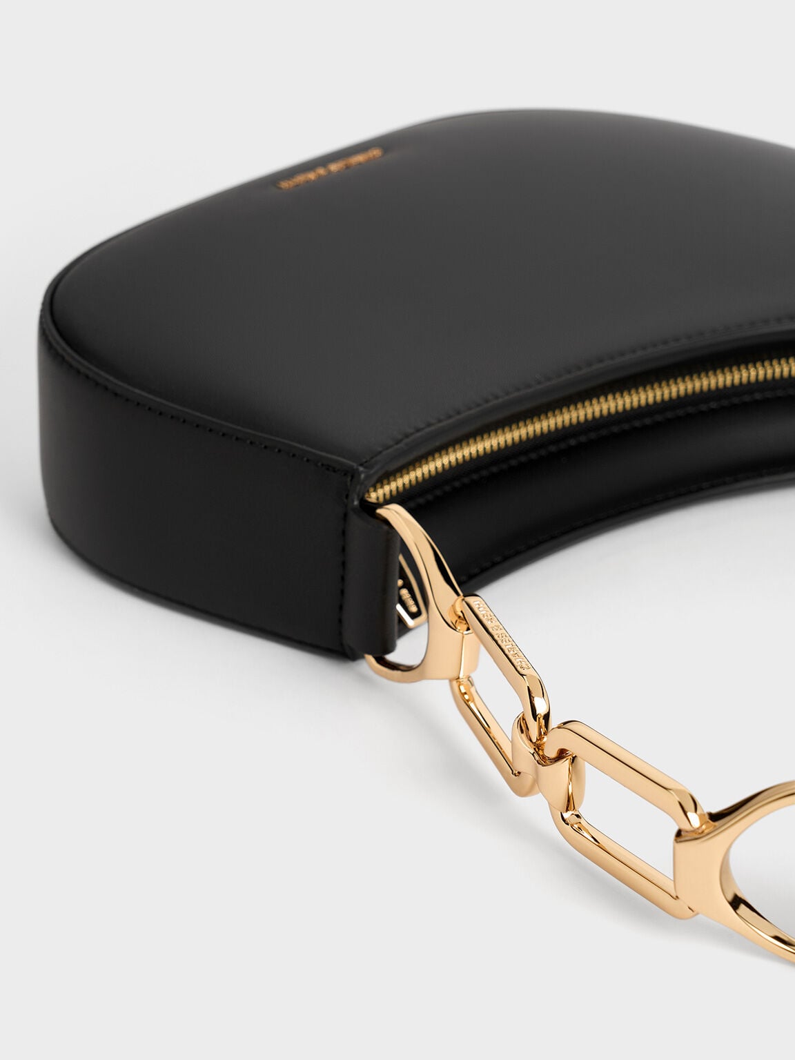 CHARLES & KEITH Everyday / Agatha Chain-Strap Shoulder Bag - Black