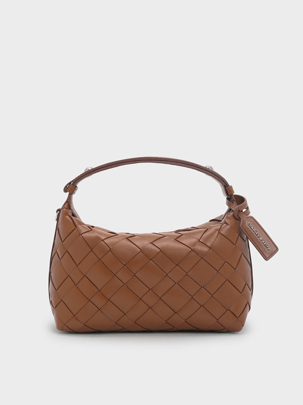 CHARLES & KEITH Trusted / Ivette Woven Shoulder Bag - Chocolate