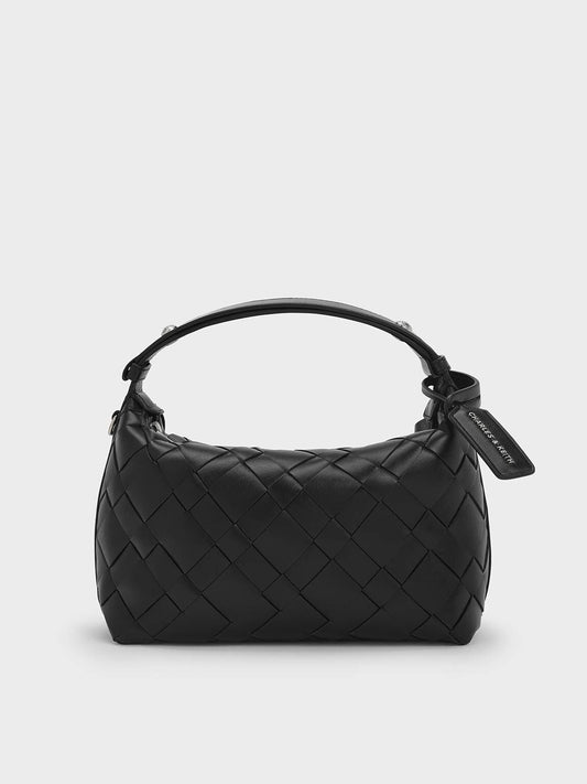 CHARLES & KEITH Great Value / Ivette Woven Shoulder Bag - Noir