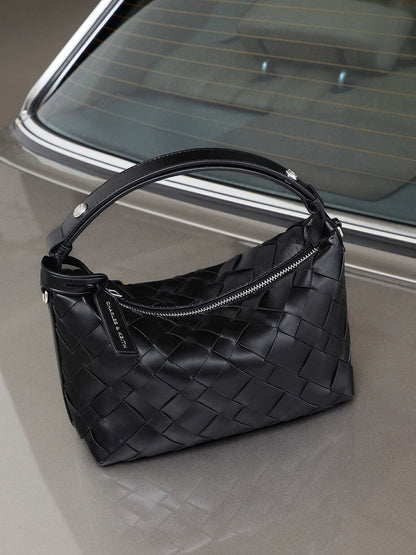 CHARLES & KEITH Great Value / Ivette Woven Shoulder Bag - Noir