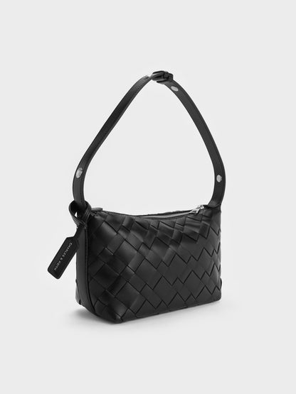 CHARLES & KEITH Great Value / Ivette Woven Shoulder Bag - Noir