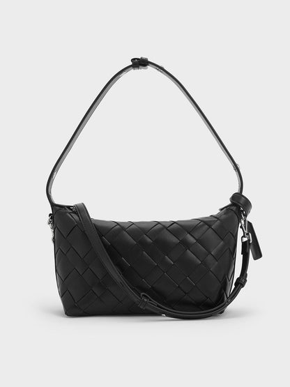 CHARLES & KEITH Great Value / Ivette Woven Shoulder Bag - Noir