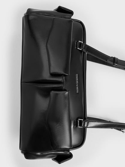 CHARLES & KEITH Special Offer / Rachel Multi-Pocket Shoulder Bag - Noir