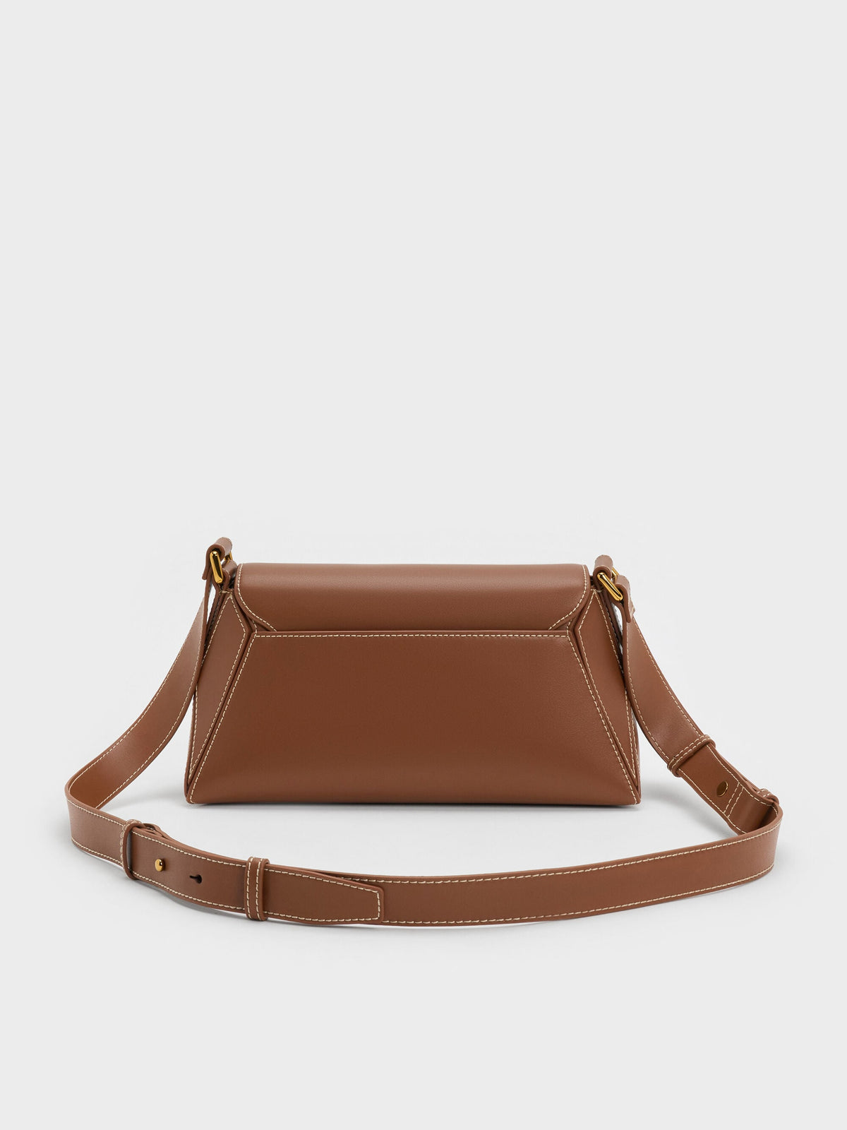 CHARLES & KEITH Classic / Nasrin Geometric Shoulder Bag - Chocolate