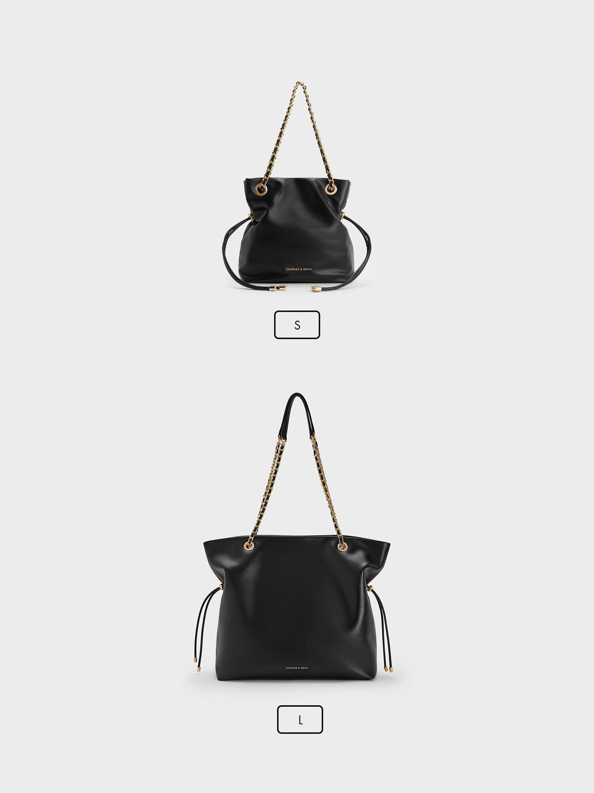 CHARLES & KEITH Customer Favorite / Arya Braided-Chain Tote Bag - Black