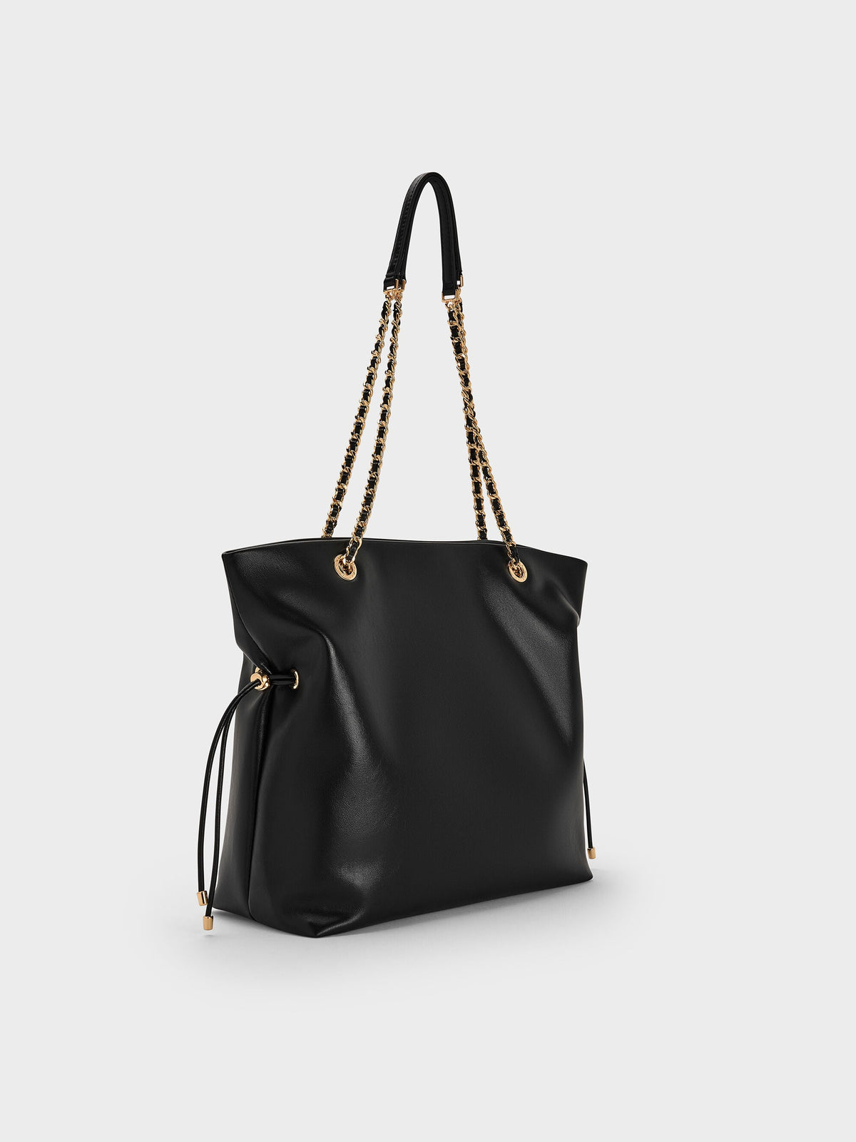 CHARLES & KEITH Customer Favorite / Arya Braided-Chain Tote Bag - Black