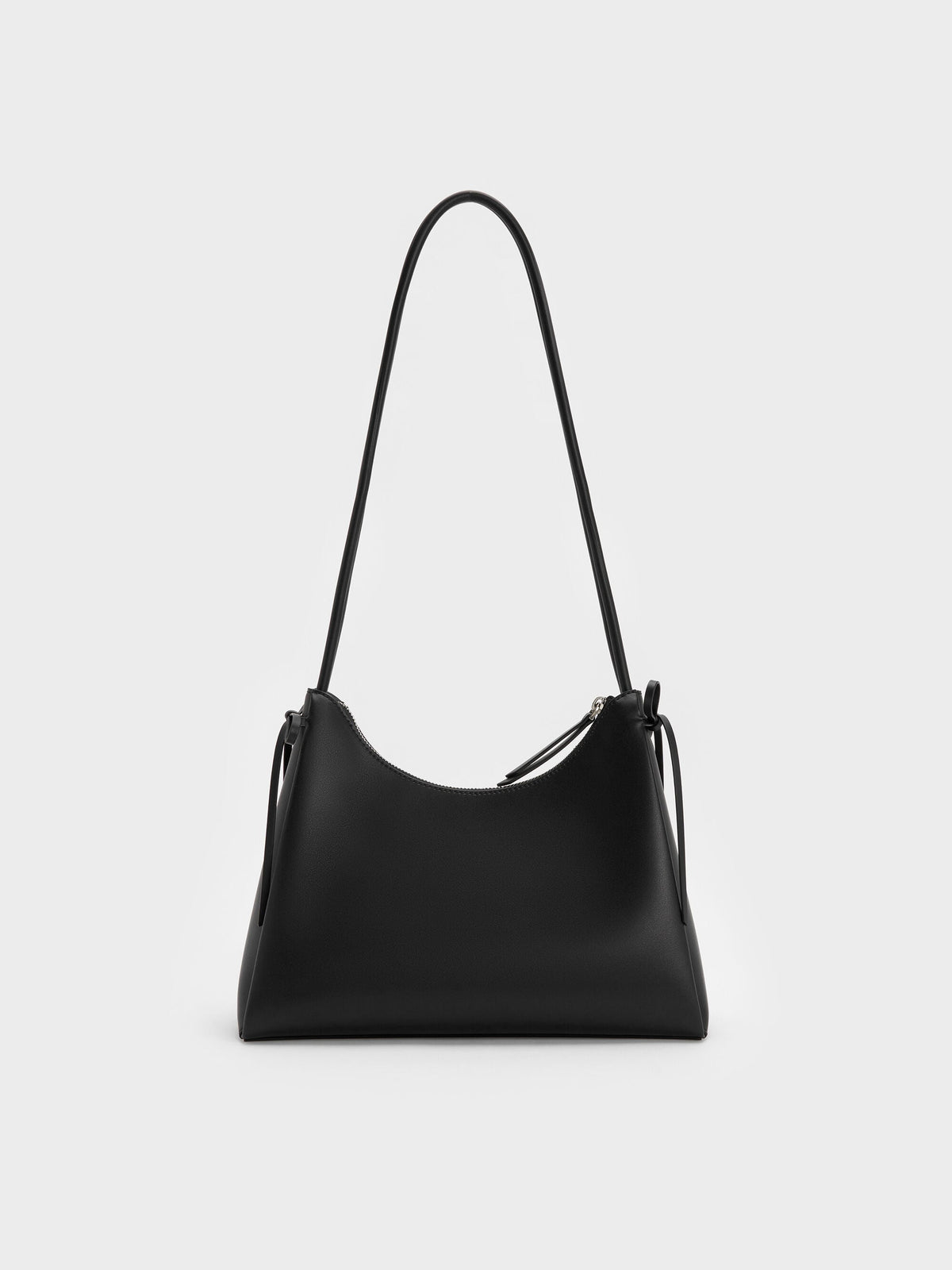 CHARLES & KEITH Best Seller / Hazel Bow Hobo Bag - Noir