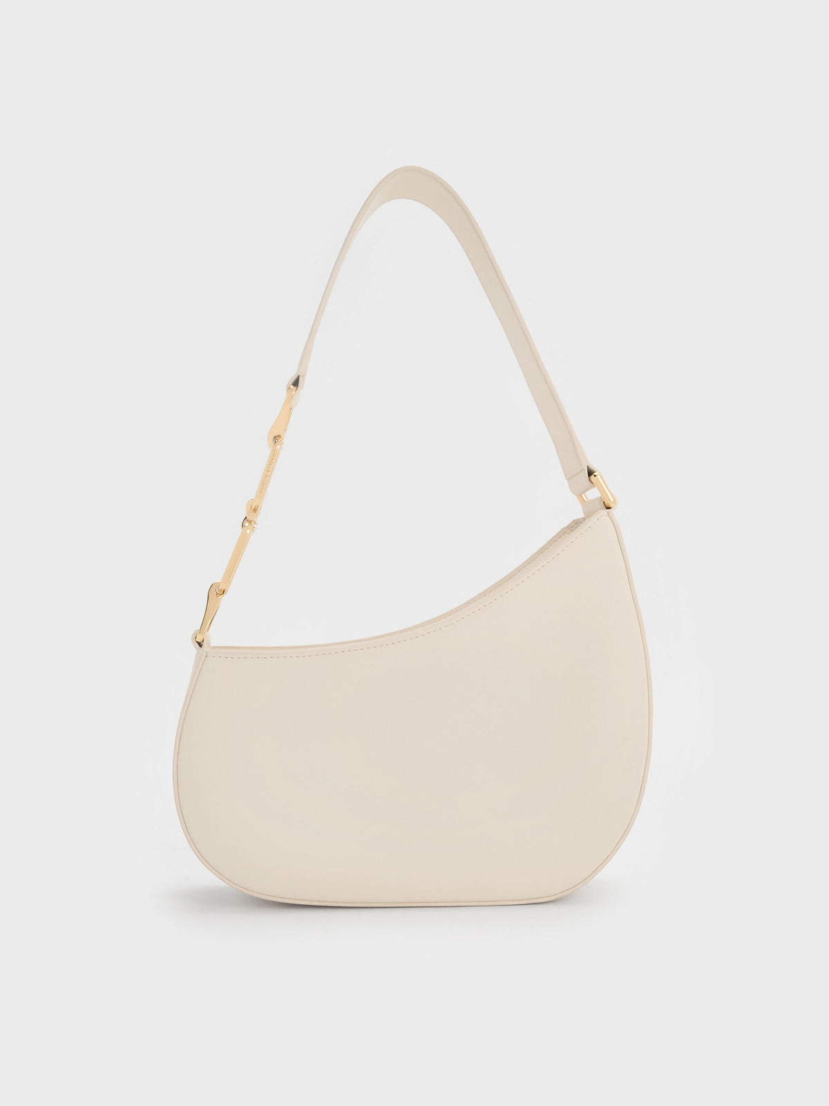 CHARLES & KEITH Great Value / Agatha Chain-Strap Shoulder Bag - Cream