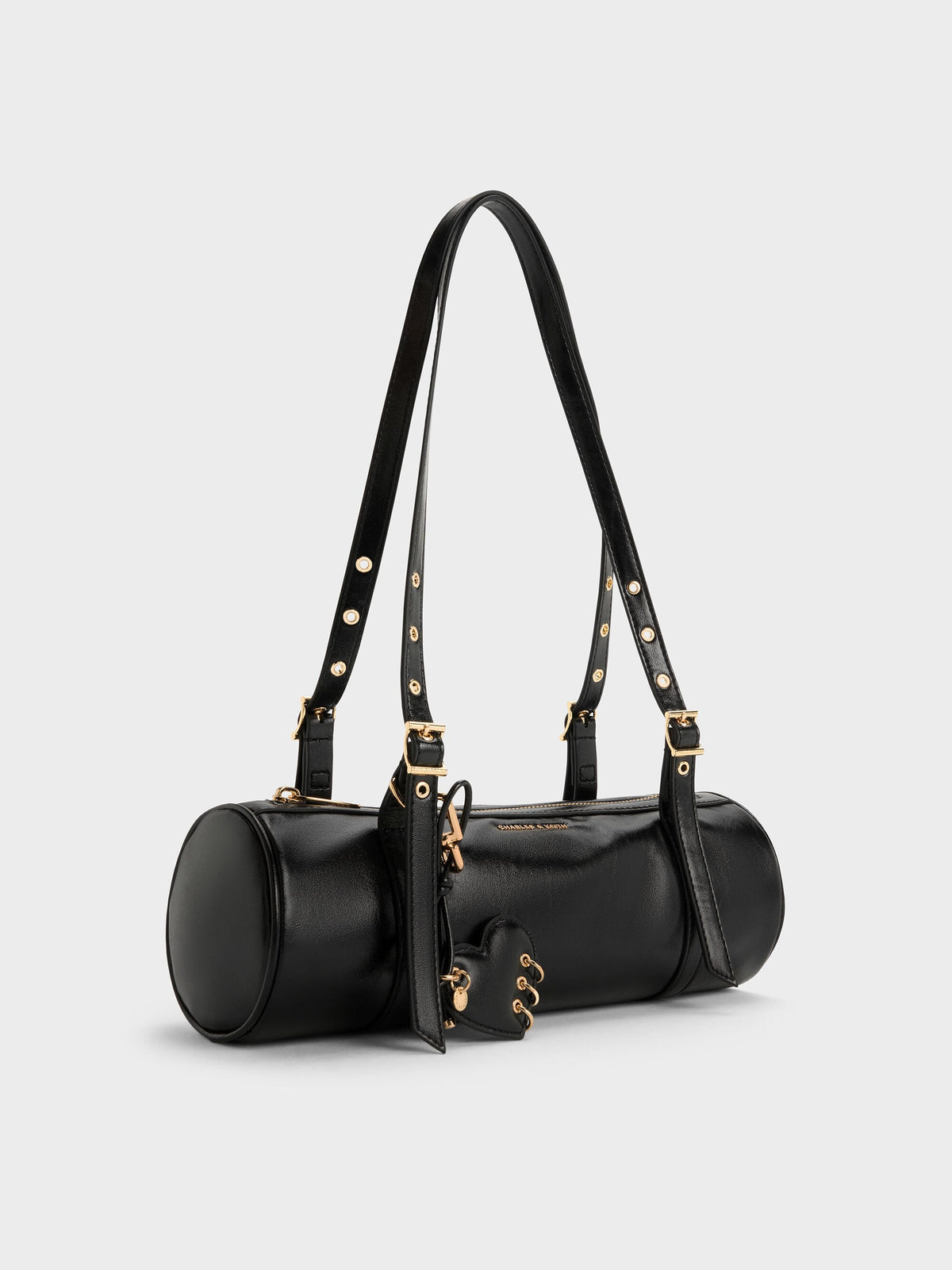 CHARLES & KEITH Signature / Rey Elongated Shoulder Bag - Black
