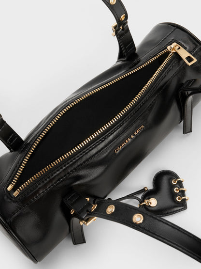 CHARLES & KEITH Signature / Rey Elongated Shoulder Bag - Black