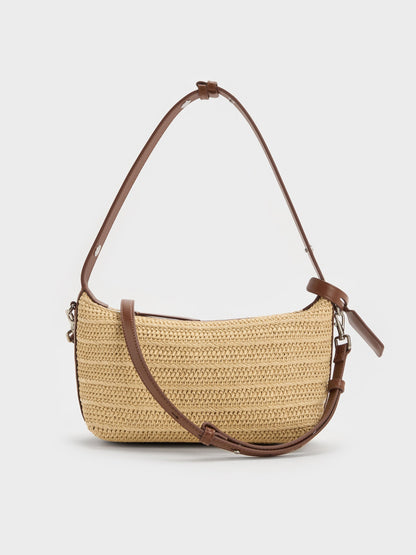 CHARLES & KEITH Everyday / Ivette Raffia Woven Shoulder Bag - Multi