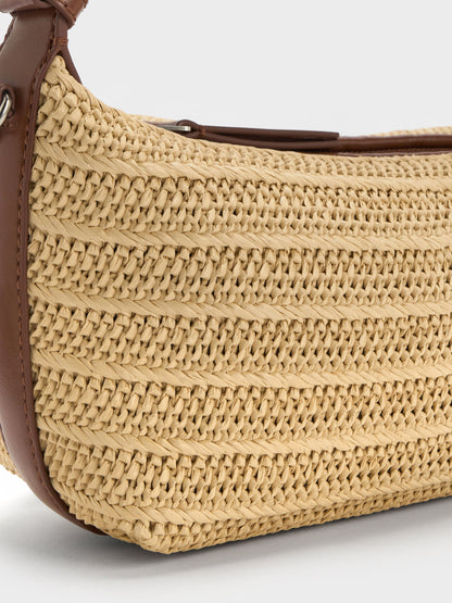CHARLES & KEITH Everyday / Ivette Raffia Woven Shoulder Bag - Multi