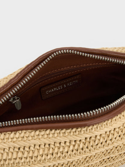 CHARLES & KEITH Everyday / Ivette Raffia Woven Shoulder Bag - Multi