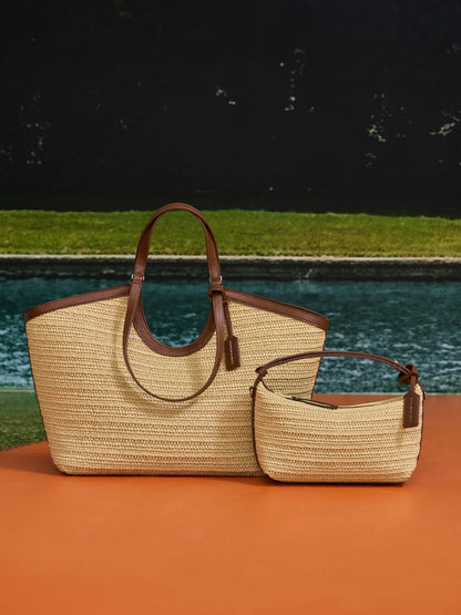 CHARLES & KEITH Everyday / Ivette Raffia Woven Shoulder Bag - Multi
