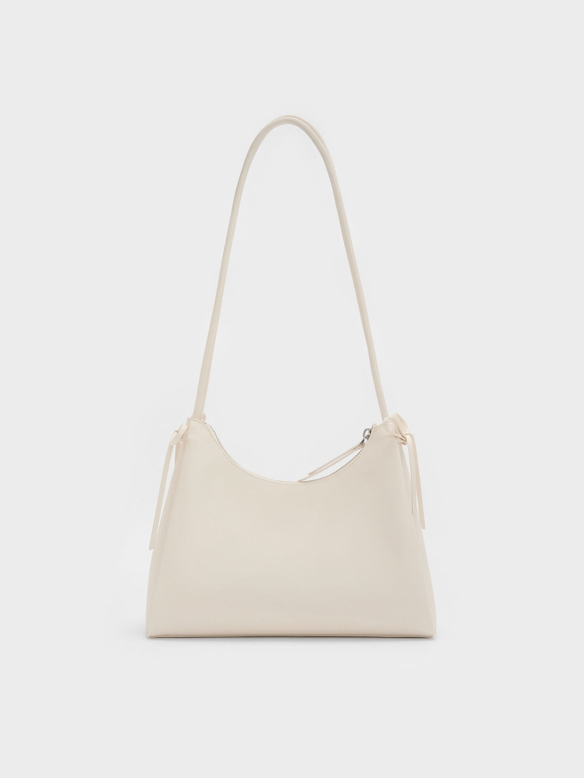 CHARLES & KEITH Classic / Hazel Bow Hobo Bag - Cream