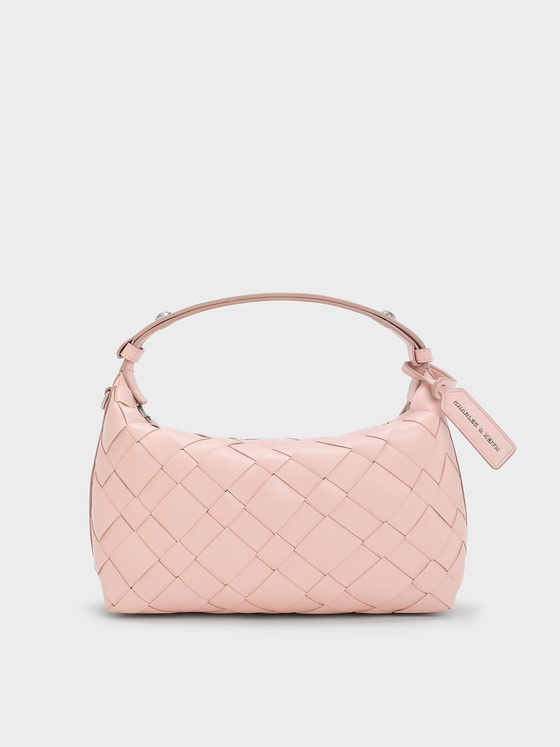 CHARLES & KEITH Customer Favorite / Ivette Woven Shoulder Bag - Light Pink