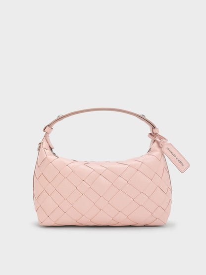 CHARLES & KEITH Customer Favorite / Ivette Woven Shoulder Bag - Light Pink