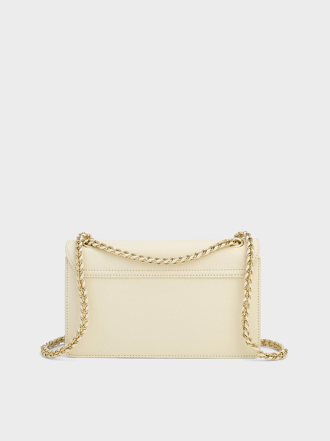 CHARLES & KEITH Trending / Everline Braided-Strap Shoulder Bag - Cream