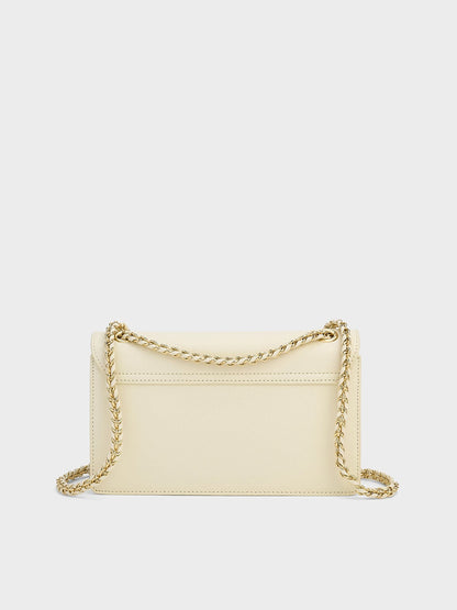CHARLES & KEITH Trending / Everline Braided-Strap Shoulder Bag - Cream