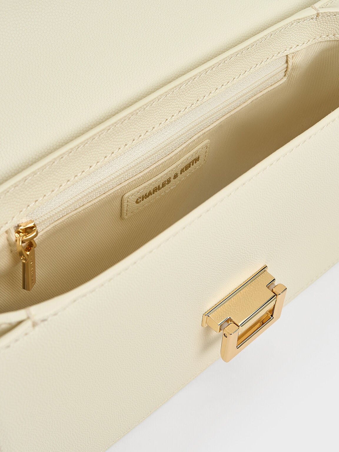 CHARLES & KEITH Trending / Everline Braided-Strap Shoulder Bag - Cream