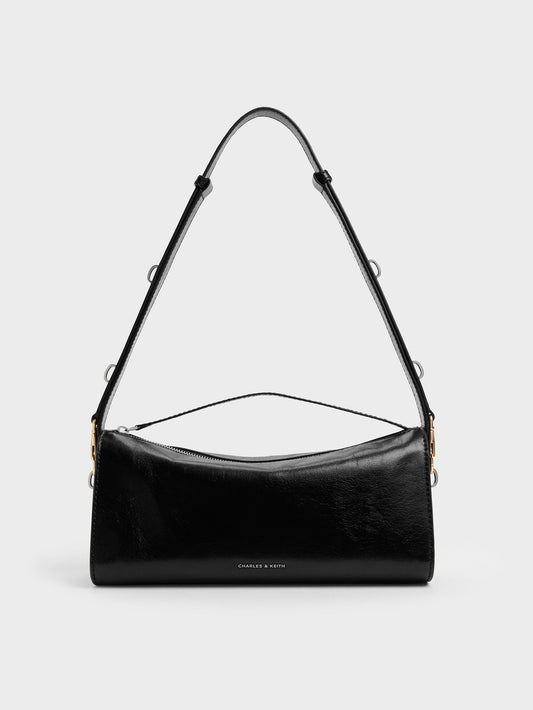 CHARLES & KEITH Classic / Delfina Elongated Shoulder Bag - Noir