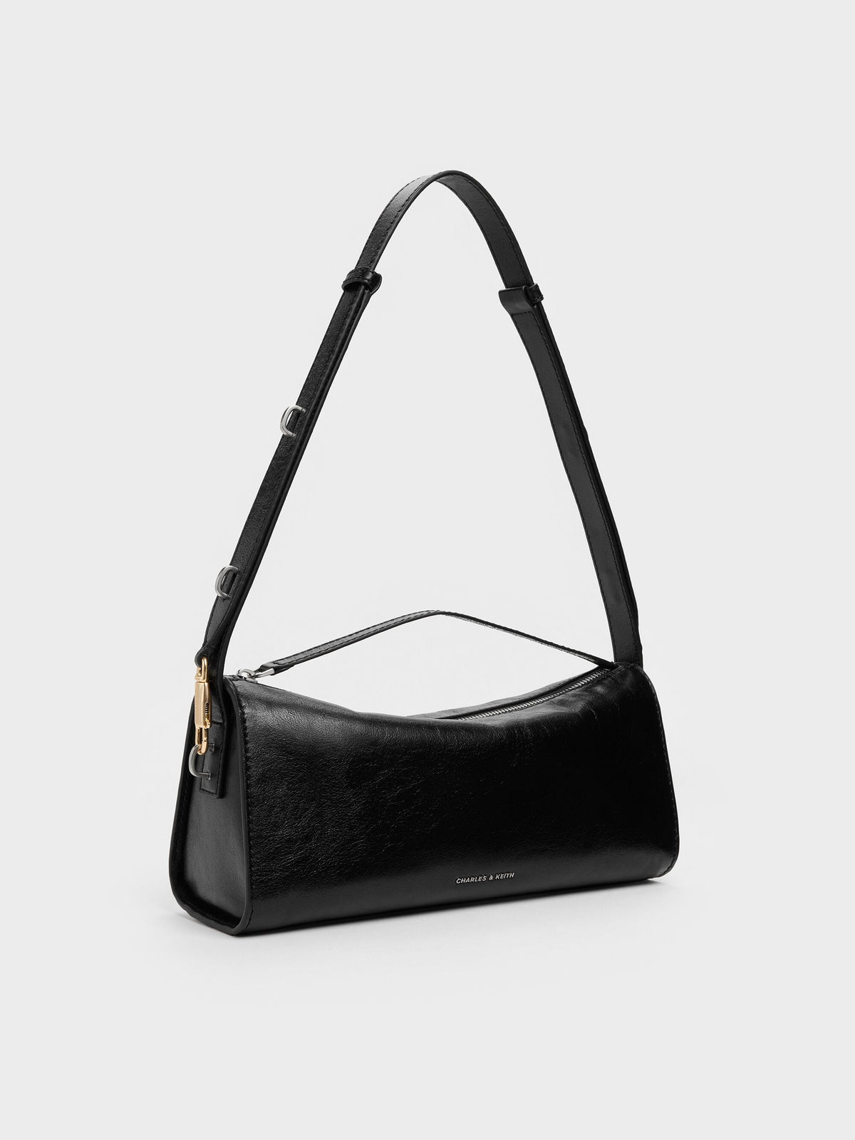 CHARLES & KEITH Classic / Delfina Elongated Shoulder Bag - Noir