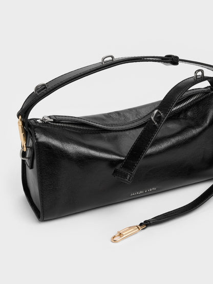 CHARLES & KEITH Classic / Delfina Elongated Shoulder Bag - Noir