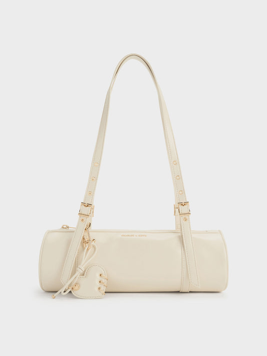 CHARLES & KEITH Smart Buy / Rey Elongated Shoulder Bag - Cream
