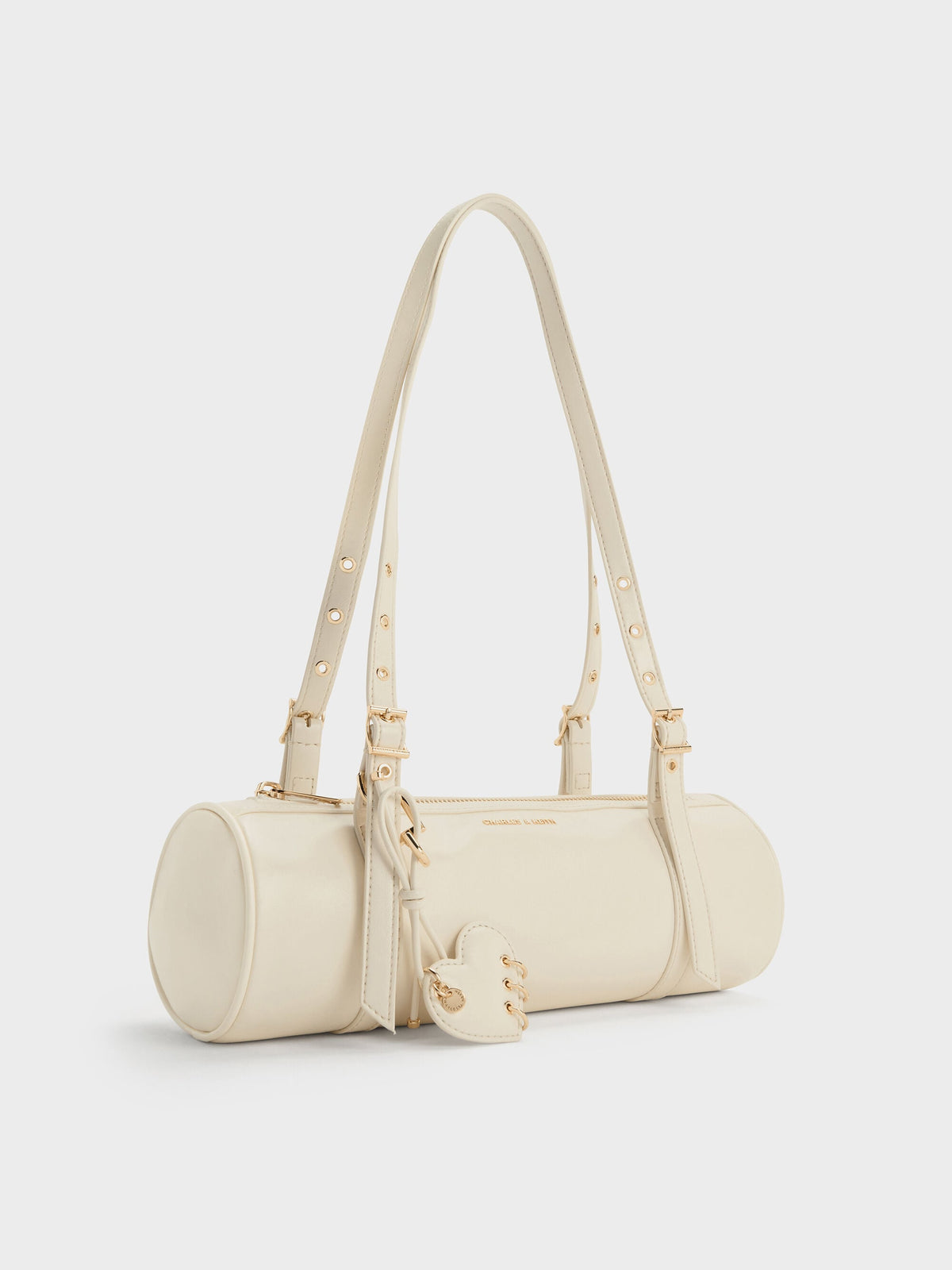 CHARLES & KEITH Smart Buy / Rey Elongated Shoulder Bag - Cream