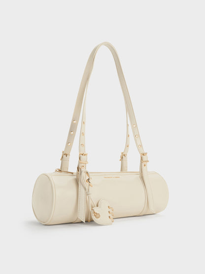 CHARLES & KEITH Smart Buy / Rey Elongated Shoulder Bag - Cream