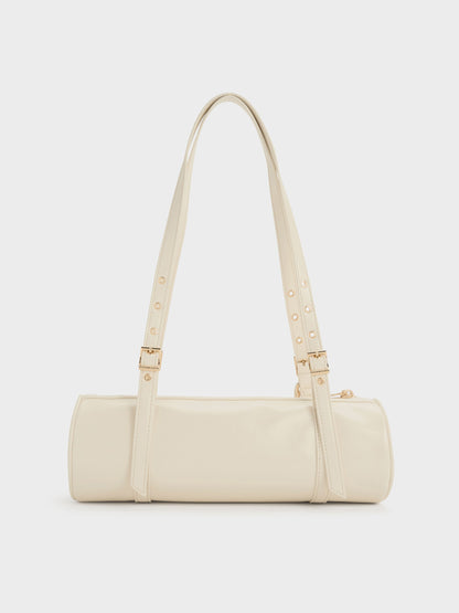 CHARLES & KEITH Smart Buy / Rey Elongated Shoulder Bag - Cream