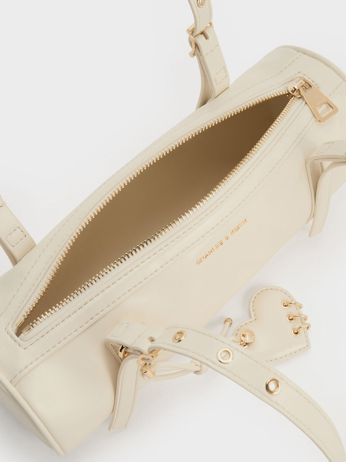 CHARLES & KEITH Smart Buy / Rey Elongated Shoulder Bag - Cream