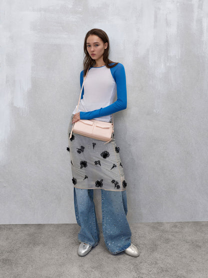 CHARLES & KEITH Trending / Rachel Front-Pocket Chain Shoulder Bag - Soft Pink