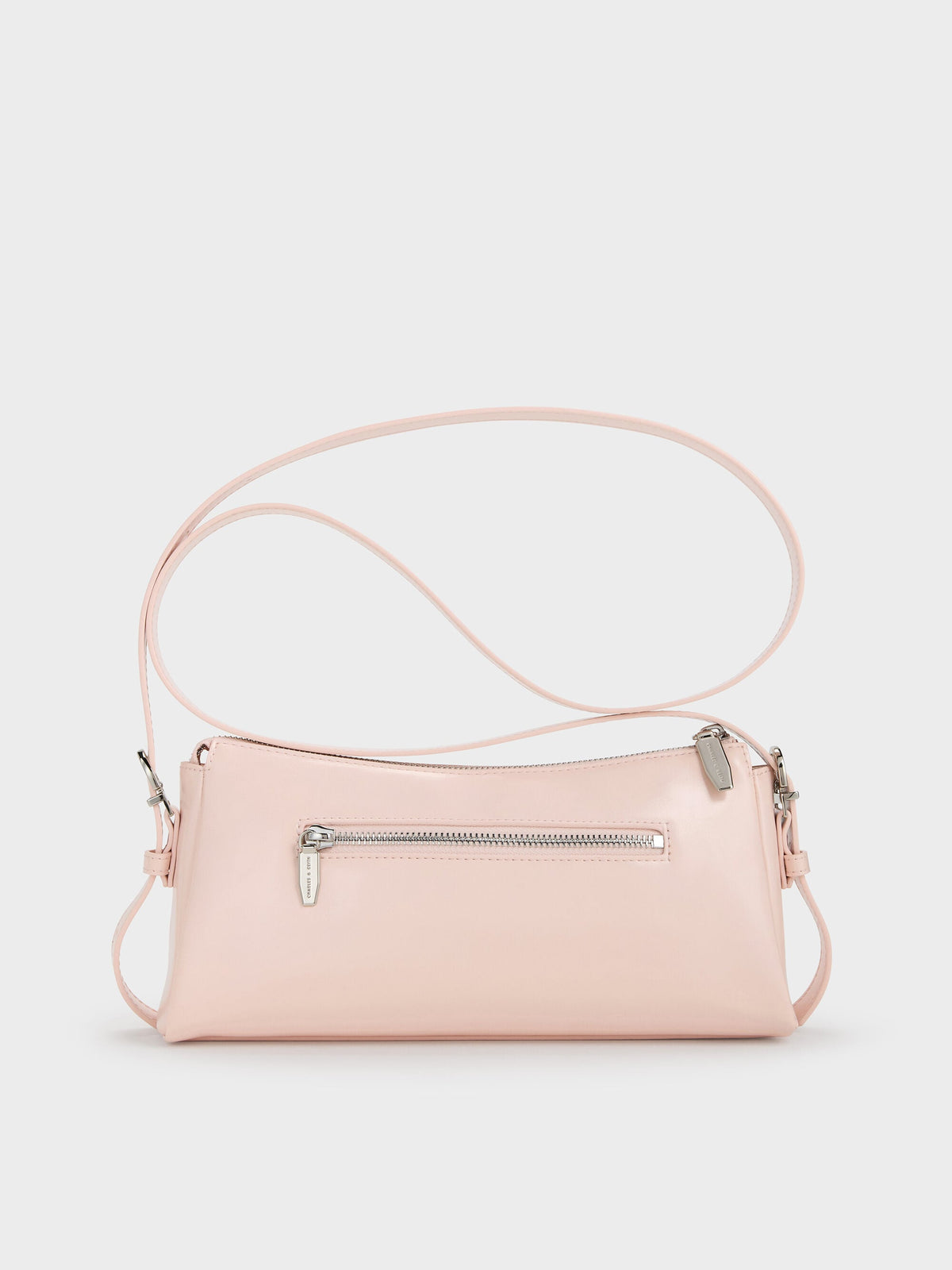 CHARLES & KEITH Trending / Rachel Front-Pocket Chain Shoulder Bag - Soft Pink