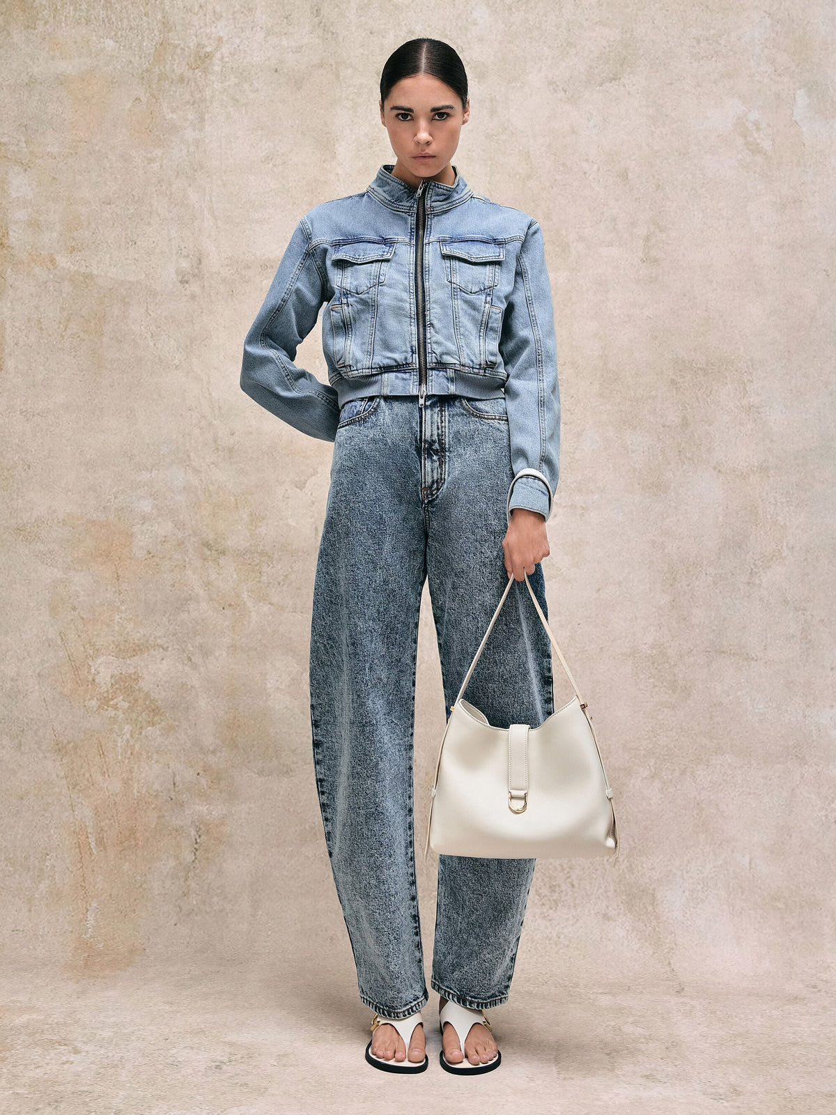 CHARLES & KEITH Featured / Gabine Leather Belted Hobo Bag - Eggshell Cream