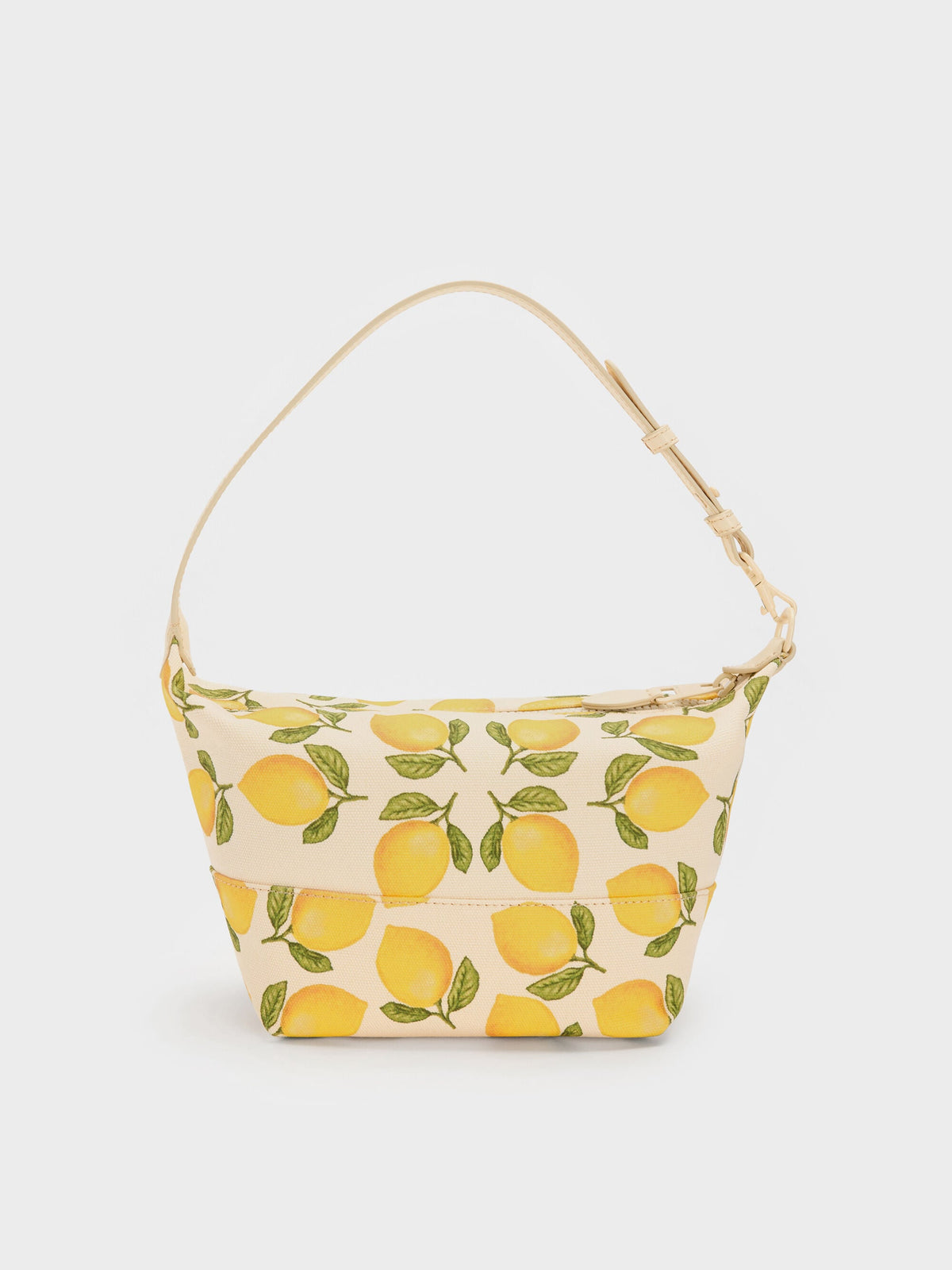 CHARLES & KEITH Featured / Amity Canvas Lemon-Print Hobo Bag - Butter Yellow