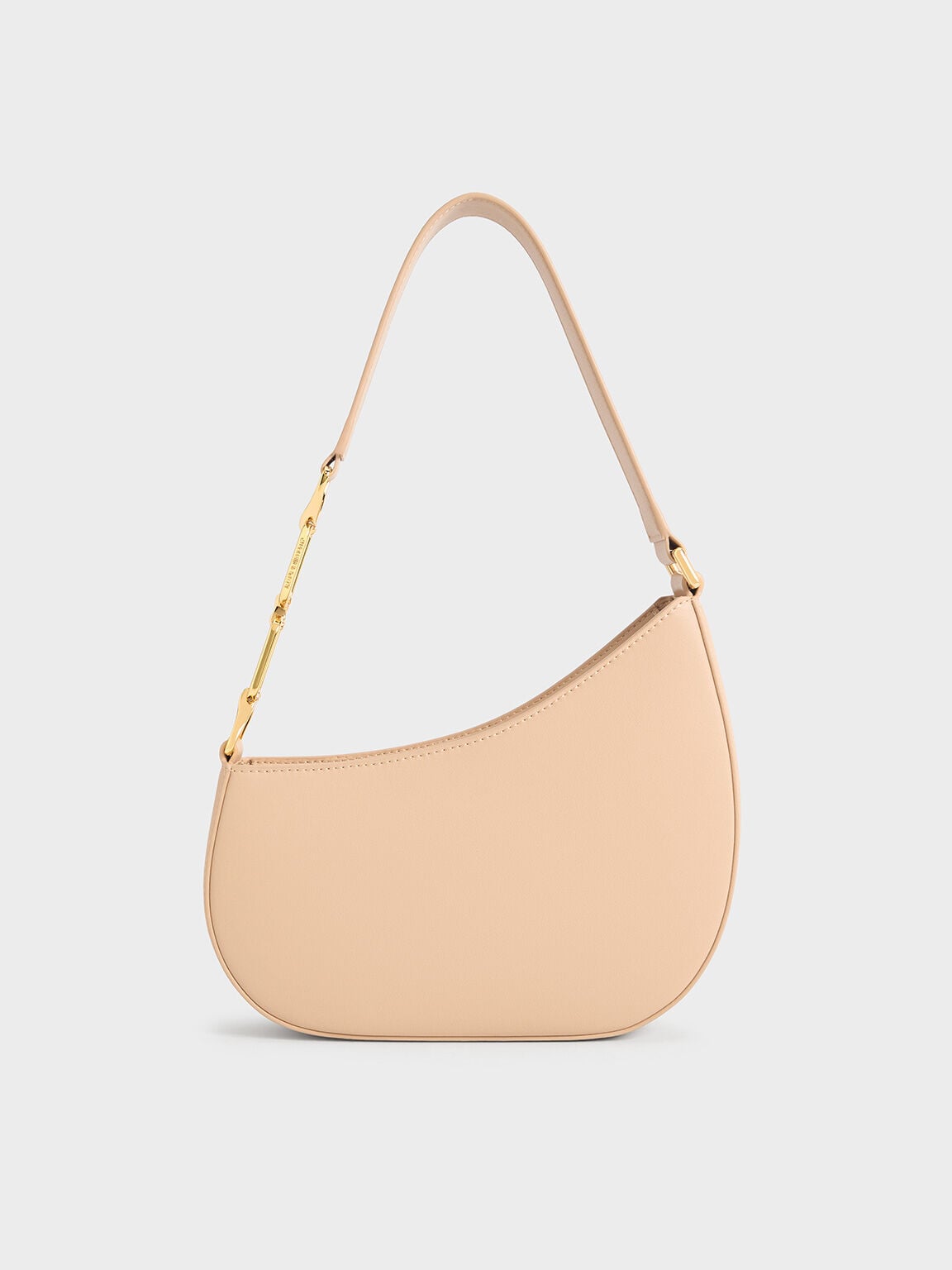 CHARLES & KEITH Classic / Agatha Chain-Strap Shoulder Bag - Beige