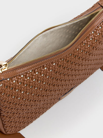 CHARLES & KEITH Premium / Calla Woven Shoulder Bag - Chocolate