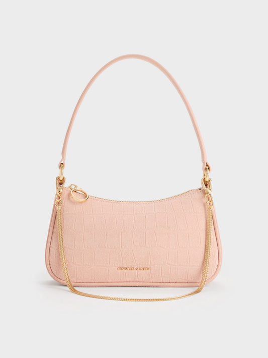 CHARLES & KEITH Signature / Elspeth Chain Shoulder Bag - Pink