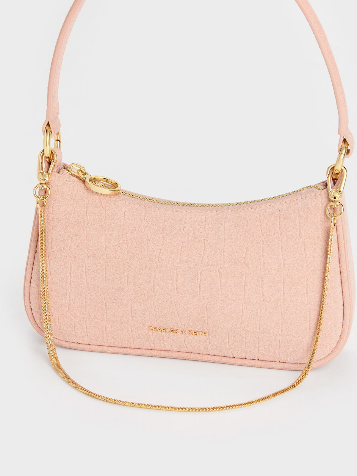 CHARLES & KEITH Signature / Elspeth Chain Shoulder Bag - Pink